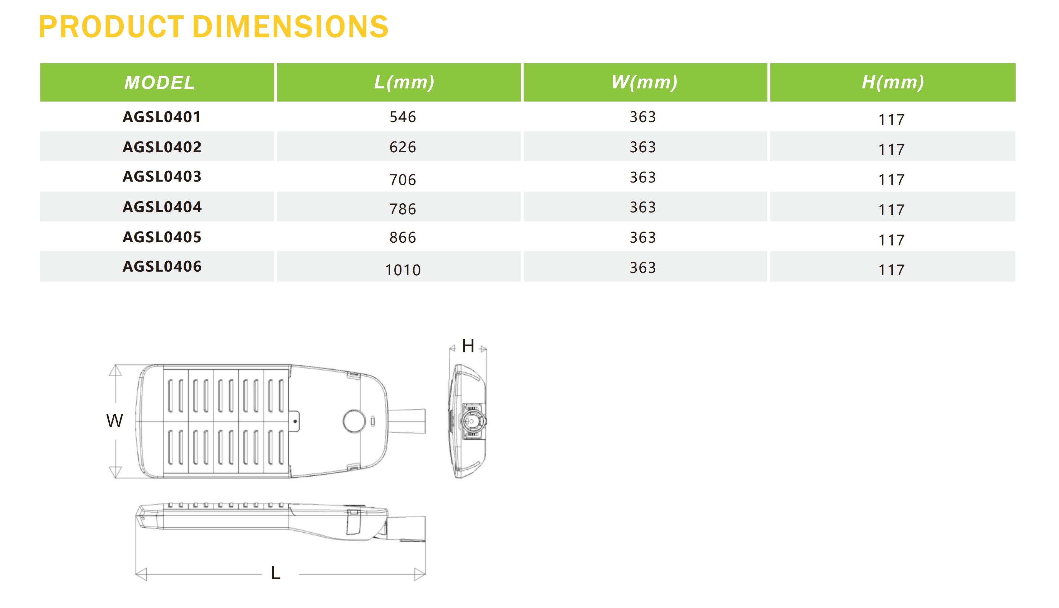 AGSL04 LED Light Spec Spec 2023_01 - 副本