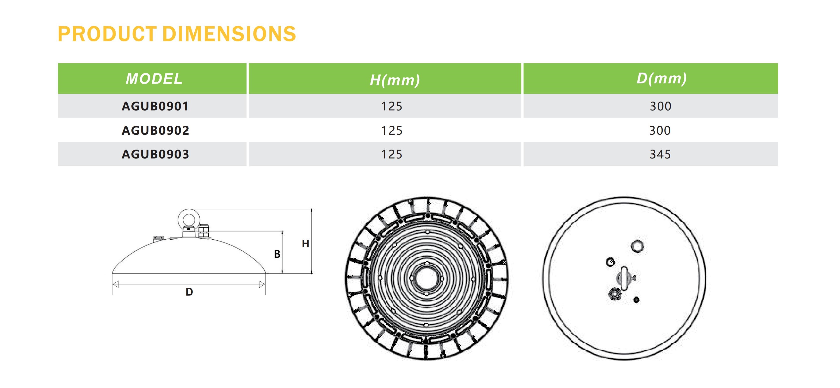 AGUB09 UFO LED High Bay Light Specifikace 2023_01 - 副本